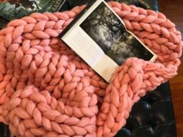 Super Chunky Knit Blanket, Knitted Merino Wool Knits, Throw Blanket, Arm Blanket - thumbnail 1
