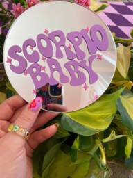 Scorpio Horoscope/star Sign Mini Disc Mirror - thumbnail 1