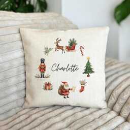 Personalised Cushion - Personalized Pillow Christmas Family Decor -Christmas Gift Winter - thumbnail 3