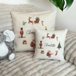 Personalised Cushion - Personalized Pillow Christmas Family Decor -Christmas Gift Winter - thumbnail 2
