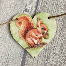 Red Squirrel Garland, Autumn Woodland Animal Bunting, Toadstool Wall Decor, Gifts For Mothers Day - thumbnail 2