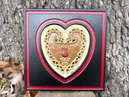 Celtic Love Knot - Cast Paper Hand Painted Wedding Gift Irish Rose Scottish Art Valentine's Anniversary - thumbnail 1