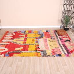 Vintage Boujaad Rug, Authentic Moroccan Rug 5x8 Ft - thumbnail 2