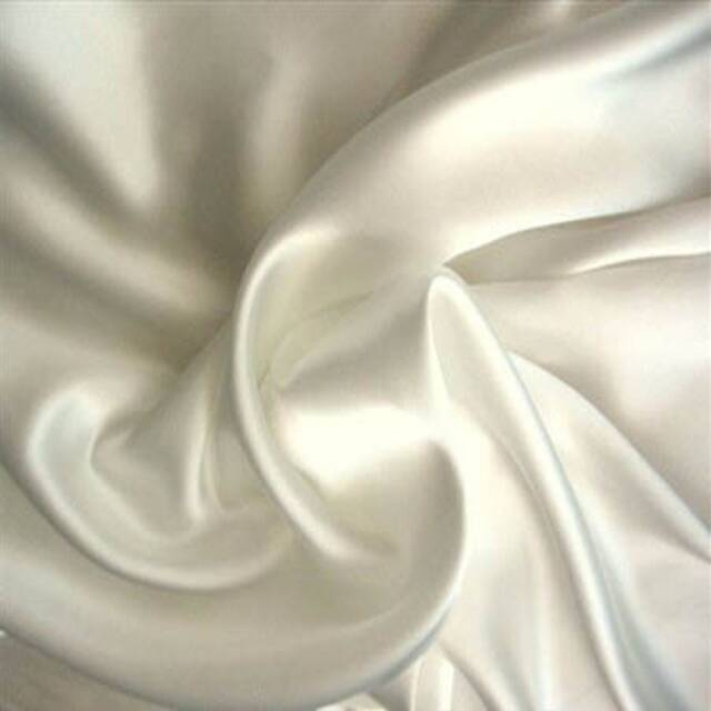 Handmade Off White Charmeuse Satin Pillowcase, French Seams