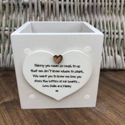 Nanny Personalised Flower/Plant Pot Gift Nana Granny Nan Nannie Grandma Gran Nanna Or Any Name. Shabby Chic Style Birthday Christmas Etc - thumbnail 1