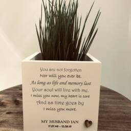 Memorial Husband Loss Flower/Plant Pot Personalised Bereavement in Memory Of A Loved One ~ Mum Dad Nana Grandad Daughter Son Or Any Name - thumbnail 2
