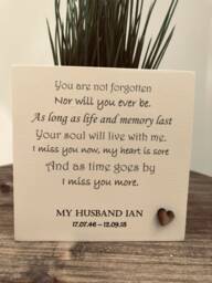 Memorial Husband Loss Flower/Plant Pot Personalised Bereavement in Memory Of A Loved One ~ Mum Dad Nana Grandad Daughter Son Or Any Name - thumbnail 1