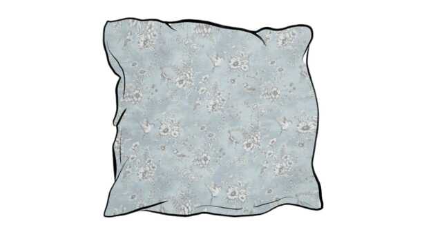 Toile Finch in Delft Blue Scatter Cushion By Berry & Grouse - Zip Opening -Feather Case Only Poly Birds Floral Grey Blue Piped - image 1