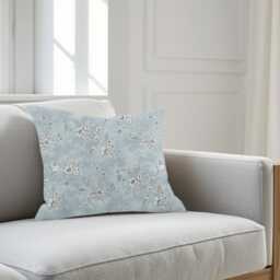 Toile Finch in Delft Blue Scatter Cushion By Berry & Grouse - Zip Opening -Feather Case Only Poly Birds Floral Grey Blue Piped - thumbnail 2