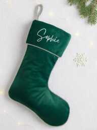Personalised Velvet Christmas Stocking, Festive Gift, Xmas Decor, Decoration, Gift For Her, Decor