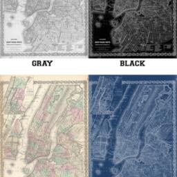 Antique New York City Map Print By Colton Vintage Nyc Wall Art - thumbnail 3