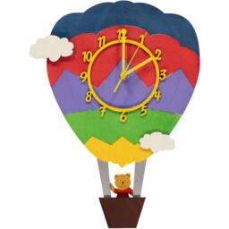 Hot Air Balloon Personalised Wooden Pendulum Children's Clock - thumbnail 2