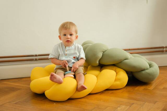 Kids Floor Seating Montessori Pillow Reading Nook Cushion Giant Knot Couch Room Nap Mat - image 1