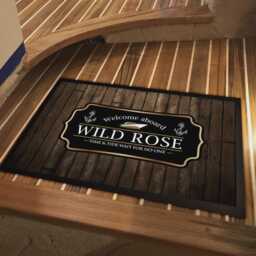 Personalised Boat Mat - Wood Effect - Nautical Sailing Boat, Yacht Large Door Bg23 - thumbnail 3