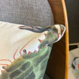 Crab Cushion - Sea Creature Decorative Throw Pillow Mustard & Gray - thumbnail 3