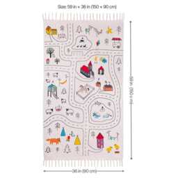 Play Rug Road Map Mat For Toy Cars - thumbnail 2