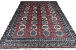 8x11 Pink Color Bokhara Rug - 2.50x3.00 Kids Room Luxury Area Turkish Fine Quality Afghan