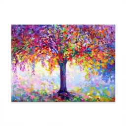 Colorful Tree Of Happiness Canvas Print, Ready To Hang