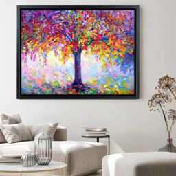 Colorful Tree Of Happiness Canvas Print, Ready To Hang - thumbnail 3