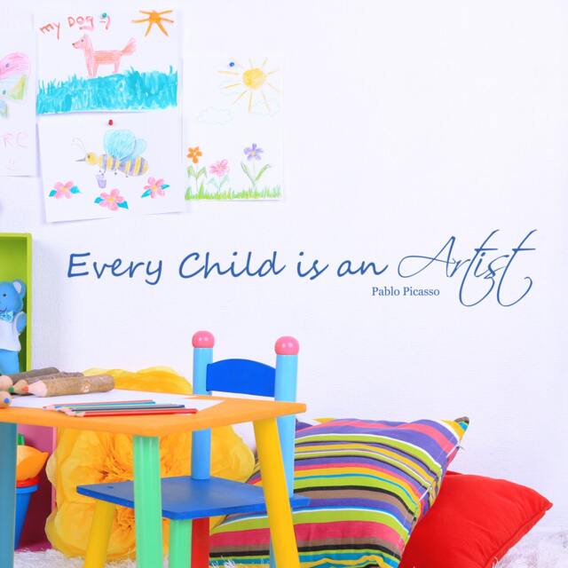 Wall Sticker - Every Child Is An Artist-Decals-Child's Bedroom-Kid's Room Stickers-Art Display-Gifts For Kids - image 1