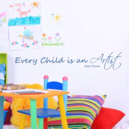 Wall Sticker - Every Child Is An Artist-Decals-Child's Bedroom-Kid's Room Stickers-Art Display-Gifts For Kids - thumbnail 1