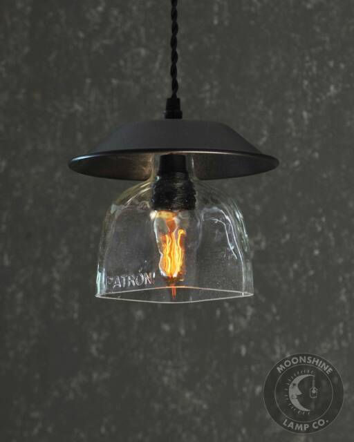 The Serenity Hanging Pendant Light - Recycled Glass Bottle Lamp - image 1