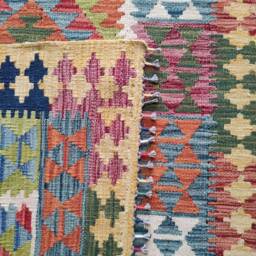 Kilim Rug Classic, Handmade Artisan Afghan Turkish Aztec Geometric Wool 198x128 cm - thumbnail 3