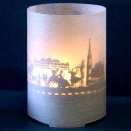 Vienna Skyline Gift Tube Shadow Play - Beautiful Souvenir Candle With Iconic Landmark Silhouettes, Perfect For Fans