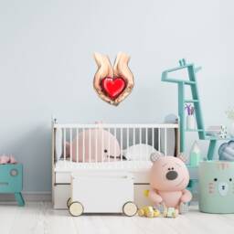 Heart Wall Sticker , Baby Gift New Art Decal For Walls - Thevinylcreations - thumbnail 2