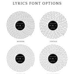 Personalised Vinyl Lyrics Poster, Record Print, Anniversary Gift, Typography Music Art, Wedding Song Cp - thumbnail 2