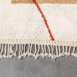 Moroccan Shag Rug Handwoven Brown & Blue Wool Rug Berber Azilal Design Area Rugs - thumbnail 3