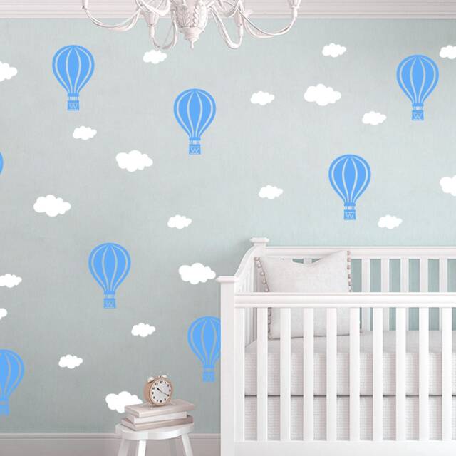 Hot Air Balloon Nursery Wall Decals Baby Room Decor - image 1
