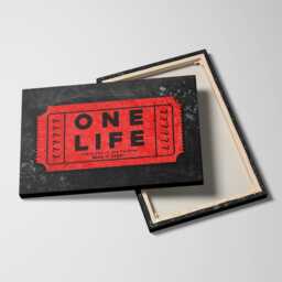 One Life Ticket Make It Count Quote Motivational Inspirational, Framed Canvas Wall Art Poster Print, Home Office & Room Decor, Gift Idea - thumbnail 2