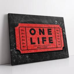 One Life Ticket Make It Count Quote Motivational Inspirational, Framed Canvas Wall Art Poster Print, Home Office & Room Decor, Gift Idea - thumbnail 3