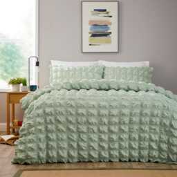 Soho Duvet Cover With Pillowcases Set - Quilted Design Soft Microfibre Bedding Easy Care Bed Linen - thumbnail 3