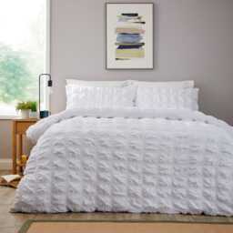 Soho Duvet Cover With Pillowcases Set - Quilted Design Soft Microfibre Bedding Easy Care Bed Linen