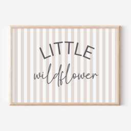 Little Wildflower Striped Wall Print For Girls Bedroom Or Nursery - thumbnail 2