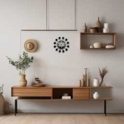 Handmade Starburst Clock Mid-Century Modern Black & White Ball Clock - thumbnail 4