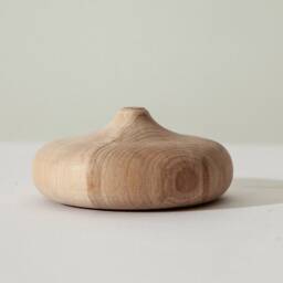 Handmade Carved Wooden Vase Minimalist Home Decor Gift - thumbnail 2