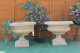 Pair Of Victorian Urns in Sandstone