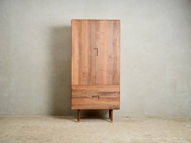 Handmade Armoire - Wardrobe Made Of Solid Walnut - image 1