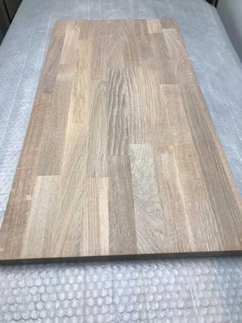 22mm Thick Oak Top Cover - 2 Cube Long Kallax Solidwood 76.5cm X 39cm Oiled - image 1
