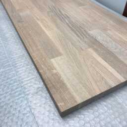 22mm Thick Oak Top Cover - 2 Cube Long Kallax Solidwood 76.5cm X 39cm Oiled - thumbnail 2