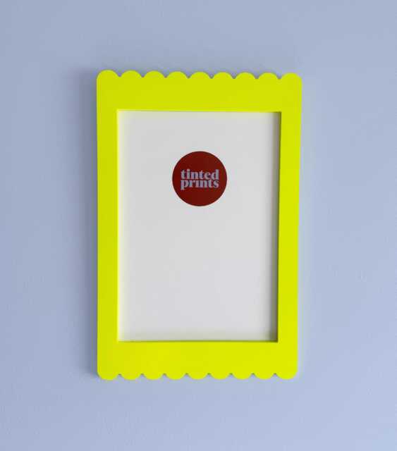 Scallop Picture Frame A4 - Neon Yellow Free Shipping Australia Gallery Wall Unique Home Decor Gift Australian Made - image 1