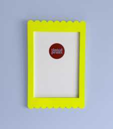 Scallop Picture Frame A4 - Neon Yellow Free Shipping Australia Gallery Wall Unique Home Decor Gift Australian Made