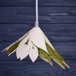 Floral Lamp For A Country Cottage Rustic Ceramic Lighting Customization Architectural Pendant Light - thumbnail 2