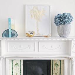 Teal Agate Bookends With Gold Leaf Edge. Handmade Crystal Geode Bookshelf Decoration - thumbnail 2
