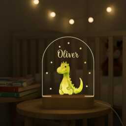 Personalised Baby Birthday Led Animal Lamp, Kids Night Light Gift, Safari Jungle Animals Light, Nursery Table Easter Gifts For - thumbnail 2