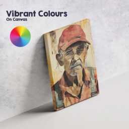 Elderly Labourer Portrait Rustic Watercolour Character Art Canvas Wall Print Decor Picture Ready To Hang - thumbnail 4