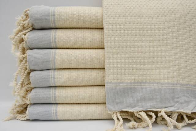 Turkish Towel, Beach Towel, Turkey Towel, Turkish Peshtemal, 40''x70'', Bath Towel, Hammam Towel, Cream Towel, Cotton Towel, B1-Jakar - image 1